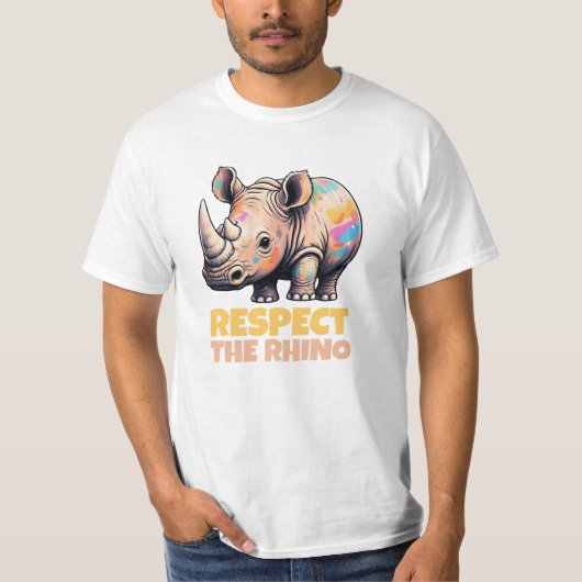Celebrate Wildlife on Rhino Art T-Shirt (Vorderseite)