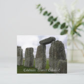 Celebrate Winter Solstice Postcard Postkarte (Stehend Vorderseite)