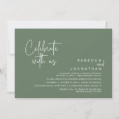 Celebrate with us, Modern Boho Wedding Reception Einladung (Vorderseite)