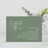 Celebrate with us, Modern Boho Wedding Reception Einladung (Stehend Vorderseite)