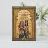 Celebrate Your Love with an Egyptian Pharaoh Weddi Dankeskarte (Stehend Vorderseite)