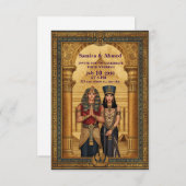 Celebrate Your Love with an Egyptian Pharaoh Weddi Dankeskarte (Vorne/Hinten)