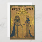 Celebrate Your Love with an Egyptian Pharaoh Weddi Einladung (Vorne/Hinten)