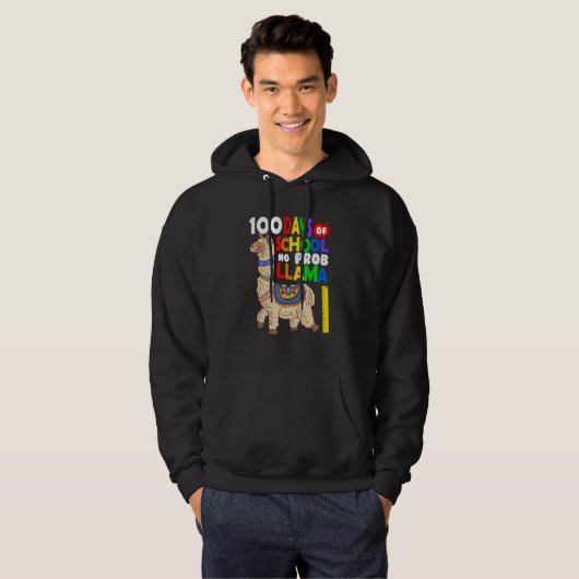 Celebrating 100 Days of School NoProb Llama Kids & Hoodie (Vorne ganz)