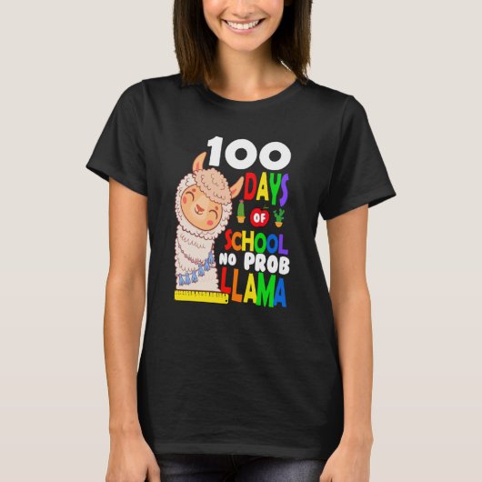 Celebrating 100 Days of School NoProb Llama Kids & T-Shirt (Vorderseite)
