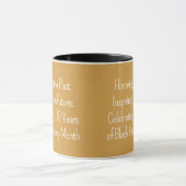 Celebrating 100 Years Custom Typography Tasse (Zentrum)