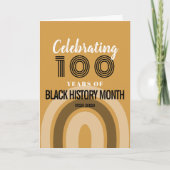 Celebrating 100 Years Of Black History Month Karte (Vorderseite)