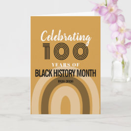 Celebrating 100 Years Of Black History Month Karte