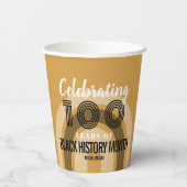 Celebrating 100 Years Of Black History Month Pappbecher (Rückseite)