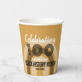 Celebrating 100 Years Of Black History Month Pappbecher (Vorderseite)