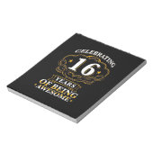 Celebrating 16 Years of Being Awesome Notizblock (Rotiert)