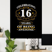 Celebrating 16 Years of Being Awesome Poster (Heimbüro)