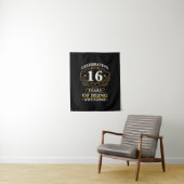 Celebrating 16 Years of Being Awesome Wandteppich (Beispiel)