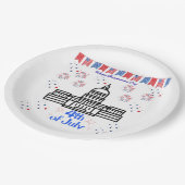 Celebrating 4th of July  Pappteller (Schrägansicht)