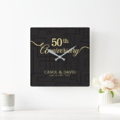 Celebrating 50th Anniversary. Customizable. Quadratische Wanduhr (Zuhause)