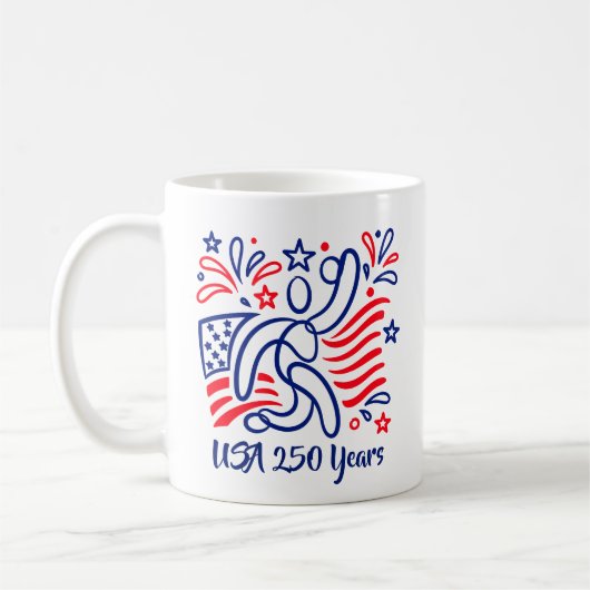celebrating America’s 250th anniversary Kaffeetasse (Links)