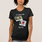 CELEBRATING BESTIES Custom Two Foto Friends T-Shirt (Vorderseite)