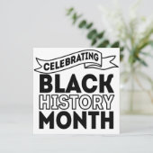 Celebrating Black History Month Einladung (Stehend Vorderseite)