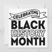Celebrating Black History Month Einladung (Vorderseite)