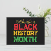 Celebrating Black History Month Typography Einladung (Stehend Vorderseite)