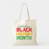 Celebrating Black History Month Typography Tragetasche (Rückseite)