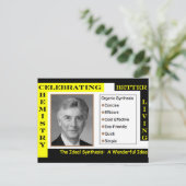 Celebrating Chemical 5 Einladungspostkarte (Stehend Vorderseite)