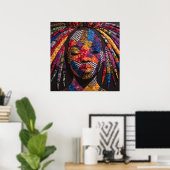 Celebrating Colorful Black Women Poster (Heimbüro)