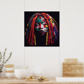 Celebrating Colorful Black Women Poster (Küche)