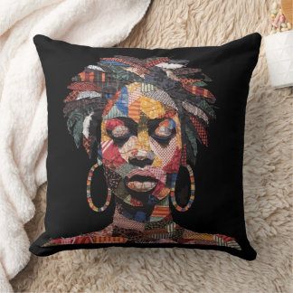 Celebrating Colorful Black Women Throw Pillow Kissen