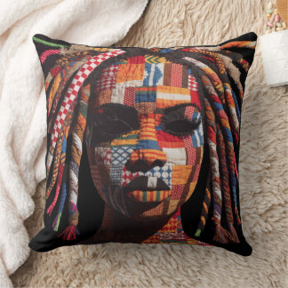Celebrating Colorful Black Women Throw Pillow Kissen