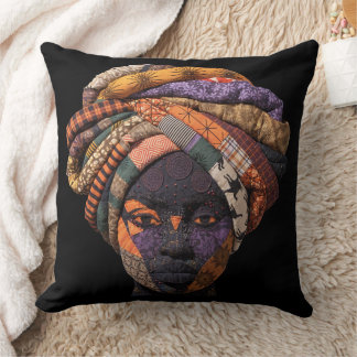 Celebrating Colorful Black Women Throw Pillow Kissen