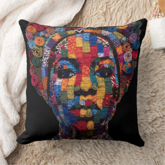Celebrating Colorful Black Women Throw Pillow Kissen