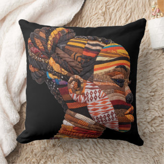 Celebrating Colorful Black Women Throw Pillow Kissen