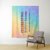 Celebrating Every Brain Neurodivergent Pride Wandteppich (Beispiel)