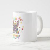 Celebrating French Bulldog Neurodiversity: Autism  Jumbo-Tasse (Vorderseite Rechts)