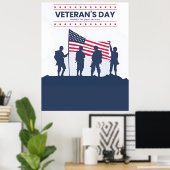 Celebrating Heroes of America – Veterans Day 2025 Poster (Heimbüro)