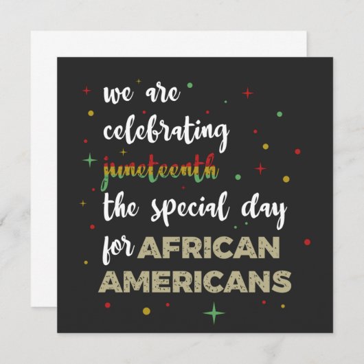 Celebrating Juneteenth Save The Date (Vorne/Hinten)