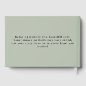 Celebrating Life of Custom Memorial Funeral  Gästebuch (Rückseite)