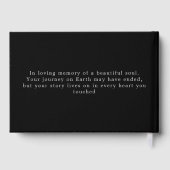 Celebrating Life of Personalized Memorial black Gästebuch (Rückseite)