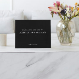 Celebrating Life of Personalized Memorial black  Gästebuch