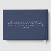 Celebrating Life of Personalized Memorial Funeral Gästebuch (Rückseite)