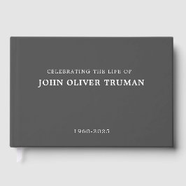 Celebrating Life of Personalized Memorial Funeral  Gästebuch