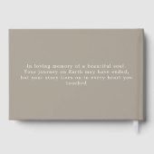 Celebrating Life of Personalized Memorial Funeral Gästebuch (Rückseite)