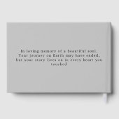 Celebrating Life of Personalized Memorial Grey Gästebuch (Rückseite)