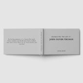 Celebrating Life of Personalized Memorial Grey Gästebuch (Voll)
