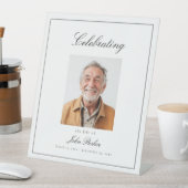 "Celebrating Life of" Photo Funeral Memorial  Sockelschild (In Situ)