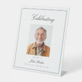 "Celebrating Life of" Photo Funeral Memorial  Sockelschild (Vorderseite)