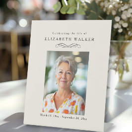 "Celebrating Life of" Photo Funeral Memorial  Sockelschild