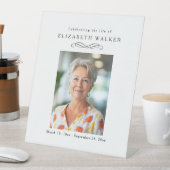 "Celebrating Life of" Photo Funeral Memorial  Sockelschild (In Situ)