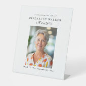 "Celebrating Life of" Photo Funeral Memorial  Sockelschild (Vorderseite)